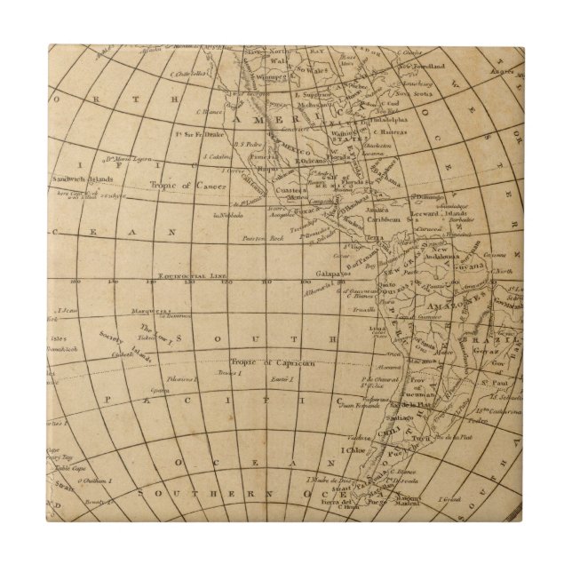 Azulejo De Cerámica El mundo 4 (Frente)