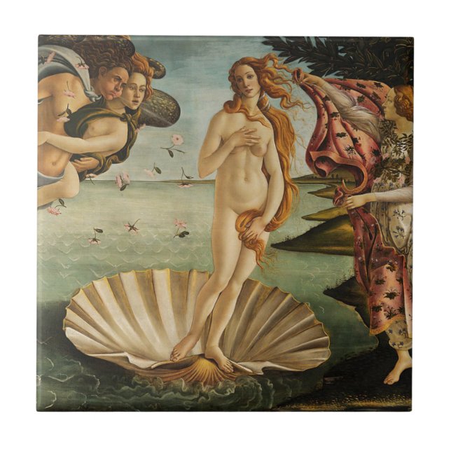 Azulejo De Cerámica El nacimiento de Venus - Sandro Botticelli (Frente)