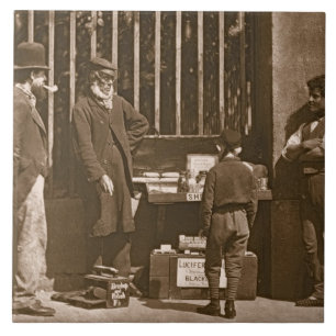 Azulejo De Cerámica El negro de zapato dramático, 1876-77