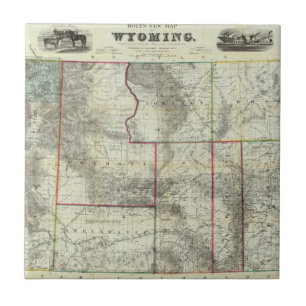 Azulejo De Cerámica El nuevo mapa de Holt, Wyoming