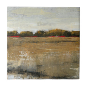 Azulejo De Cerámica El paisaje verde y verde del campo