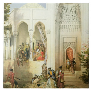 Azulejo De Cerámica El palacio del Khan de Baku, península de Apshero