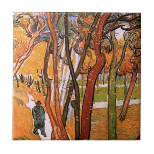 Azulejo De Cerámica El paseo: Hojas caídas por Vincent van Gogh