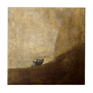 Azulejo De Cerámica El perro (pinturas negras) por Francisco Goya 1820