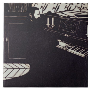 Azulejo De Cerámica El piano, 1914 (grabar en madera)
