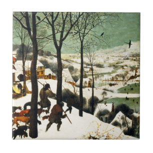 Azulejo De Cerámica El Pieter Bruegel Caza en Nieve