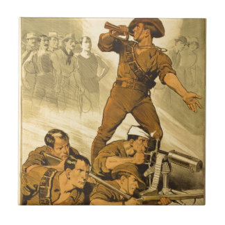 Azulejo De Cerámica El poster del vintage WW1 de las llamadas de