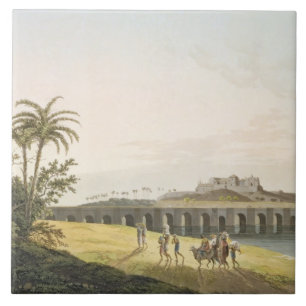 Azulejo De Cerámica El puente armenio, cerca del soporte de St Thomas,