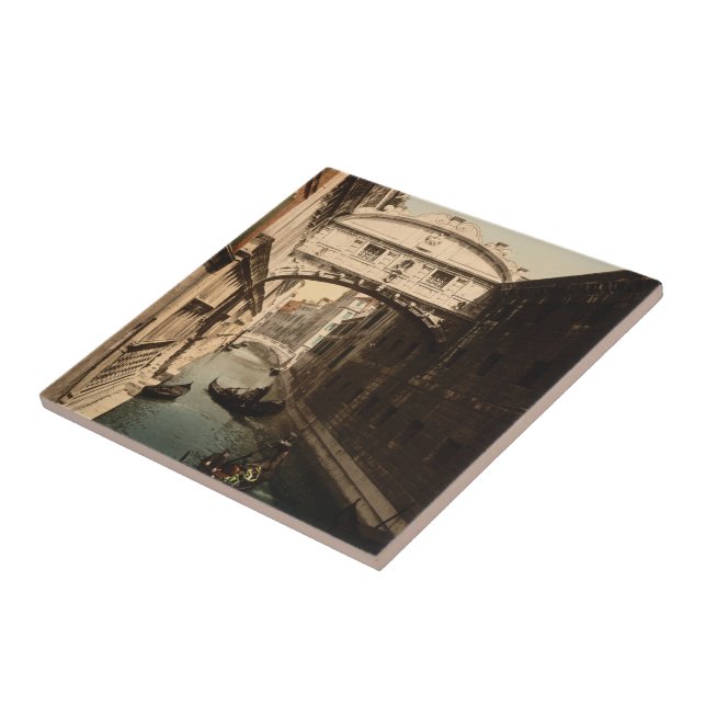 Azulejo De Cerámica El puente de suspiros II, Venecia, Italia (Lado)