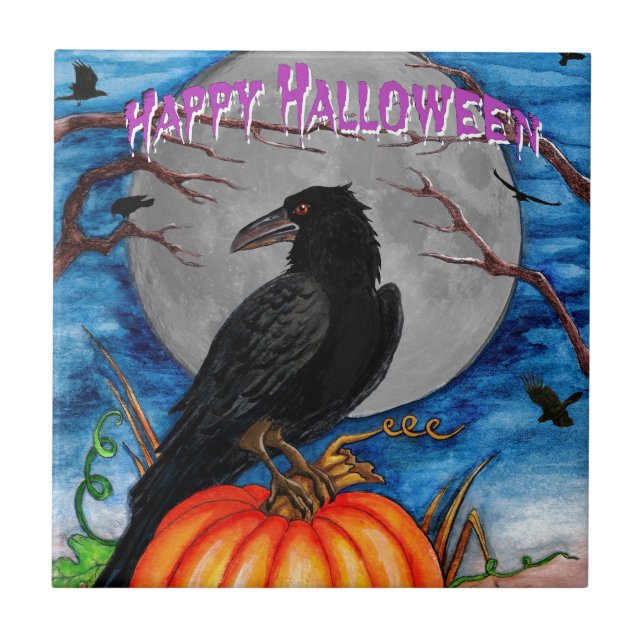 Azulejo De Cerámica El Raven (Frente)