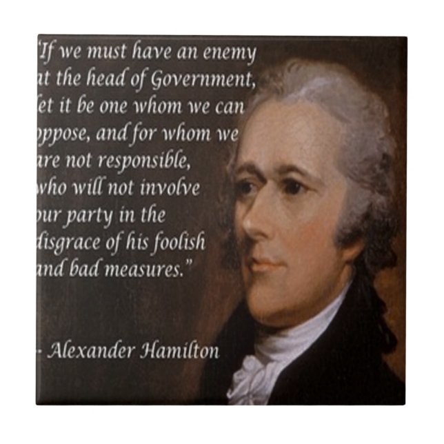 Azulejo De Cerámica El regalo de Alexander Hamilton "Enemy Leader" (Frente)