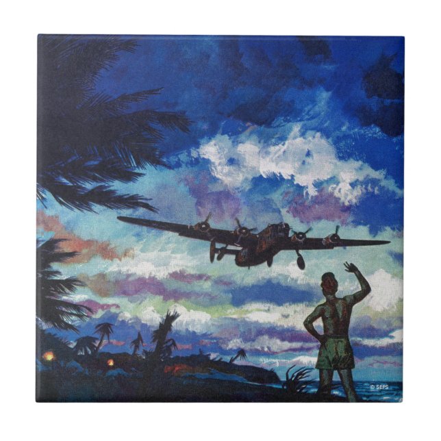 Azulejo De Cerámica El regreso del guerrero (Frente)