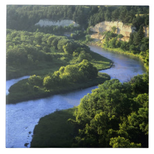 Azulejo De Cerámica El río Niobrara cerca de Valentine Nebraska