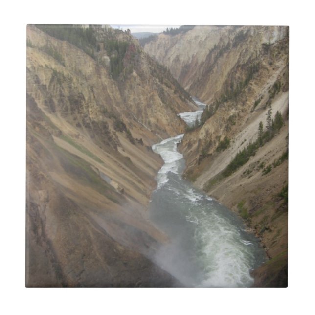 Azulejo De Cerámica El río Yellowstone (Frente)