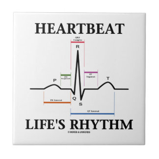 Azulejo De Cerámica El ritmo de la vida del latido del corazón