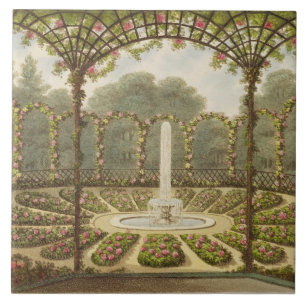 Azulejo De Cerámica El rosario en Ashridge, pub. por J. Taylor, 1816
