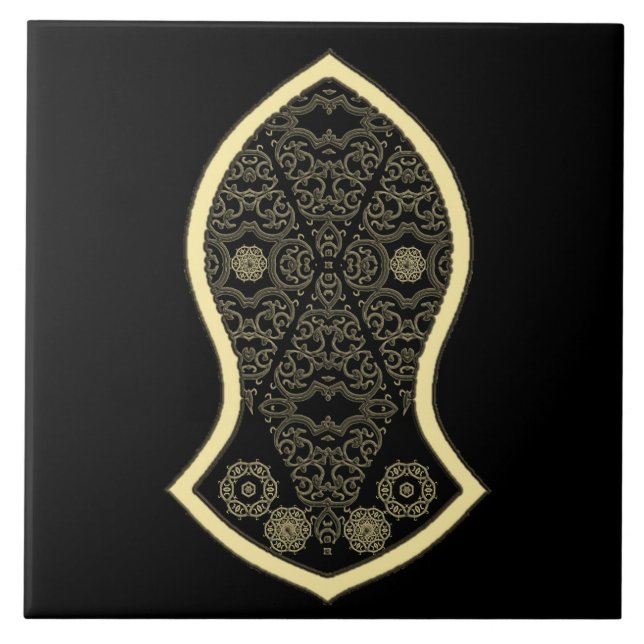 Azulejo De Cerámica El Sandal Del Profeta (Oro) (Frente)