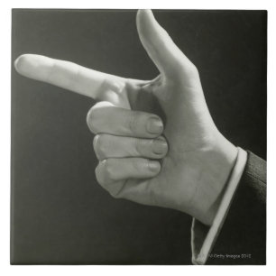 Azulejo De Cerámica El señalar del hombre