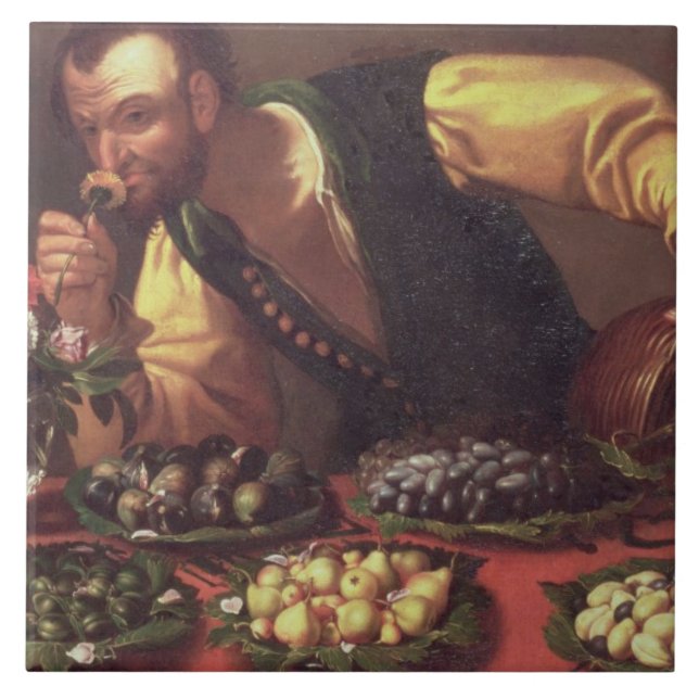 Azulejo De Cerámica El sentido del olfato (Frente)