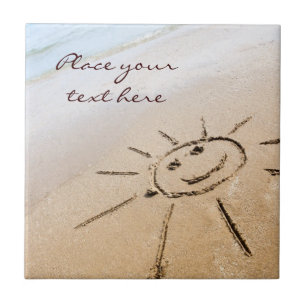 Azulejo De Cerámica El Sol En La Playa