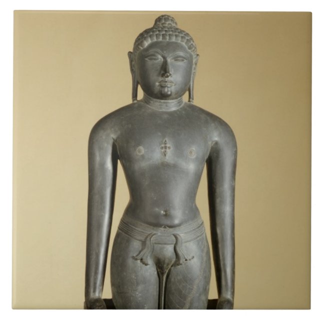 Azulejo De Cerámica El Tirthankara Jain, Parsvanatha, Rajasthán, Prat (Frente)