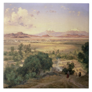 Azulejo De Cerámica El valle de México del Ridge bajo de Tacubay