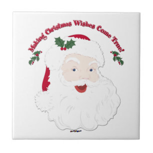 Azulejo De Cerámica ¡El Viejo Papá Noel Haciendo Navidades Los Sueños 