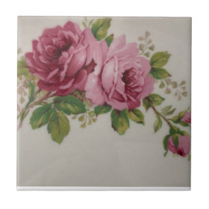 Azulejo de cerámica elegancia rosa