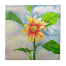 Elegante acuarela de girasol