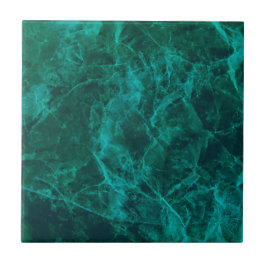 Azulejo De Cerámica Elegante estampado de mármol verde oscuro