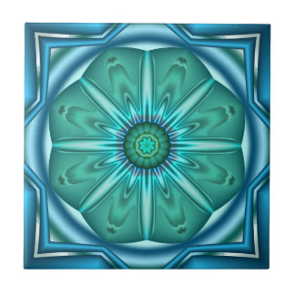 Azulejo De Cerámica Elegante mosaico artístico Verde azulado geométric