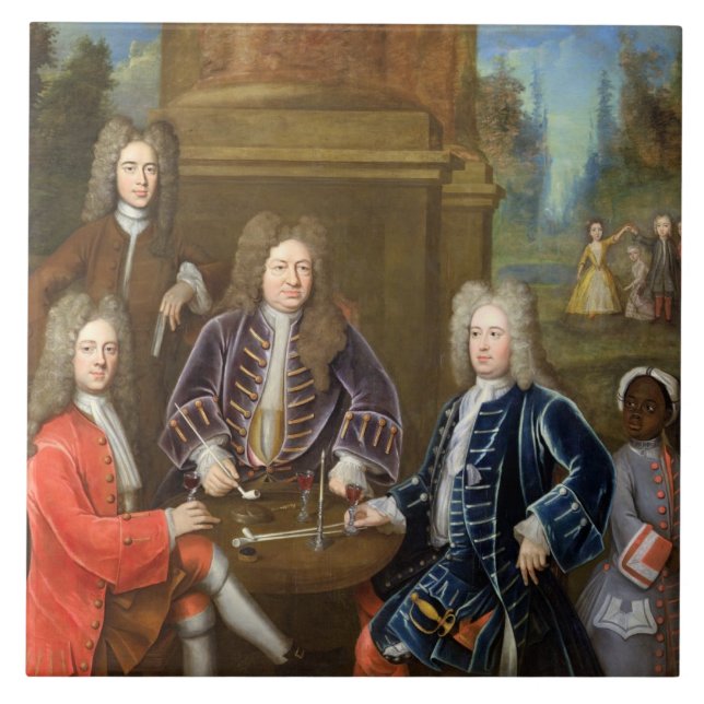 Azulejo De Cerámica Elihu Yale (1648-1721) el segundo duque de (Frente)