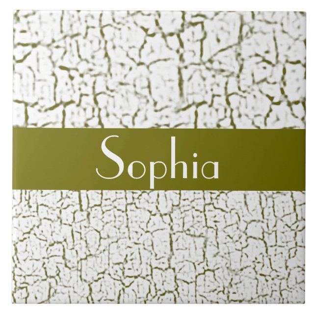 Azulejo De Cerámica Elija su personalizable de la pintura del crujido (Frente)