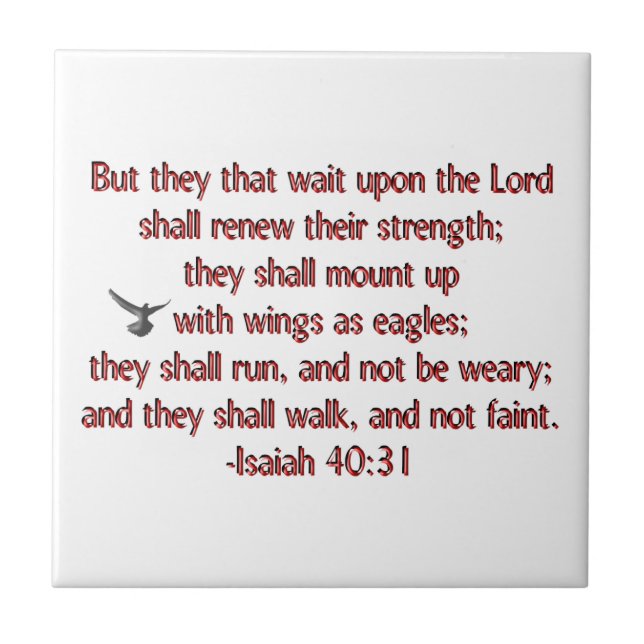 Azulejo De Cerámica Ellos esa espera sobre el señor (Frente)