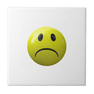 Azulejo De Cerámica emoji de cara infeliz