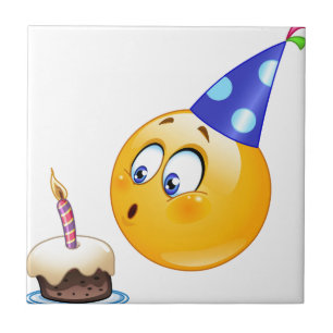 Azulejo De Cerámica emoji de cumpleaños