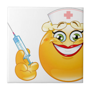 Azulejo De Cerámica emoji de enfermería