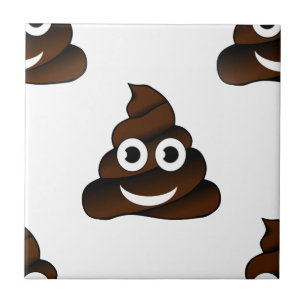 Azulejo De Cerámica emoji de poop divertida
