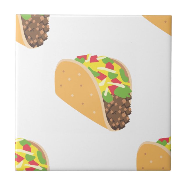 Azulejo De Cerámica emoji taco (Frente)
