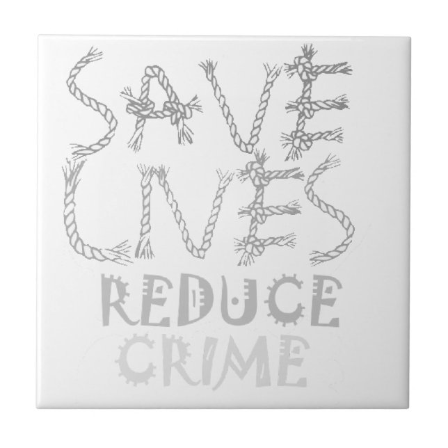 Azulejo De Cerámica Empoderar el cambio con : Salvar vidas reduce el c (Frente)