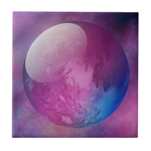 Azulejo De Cerámica En algún lugar en el espacio exterior mosaico deco