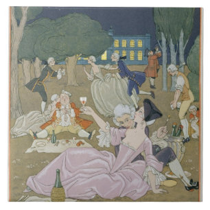 Azulejo De Cerámica En el césped, ilustracion para los "Fetes