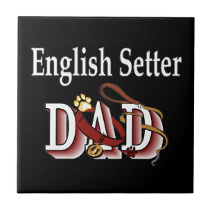 Azulejo De Cerámica English Setter Dad