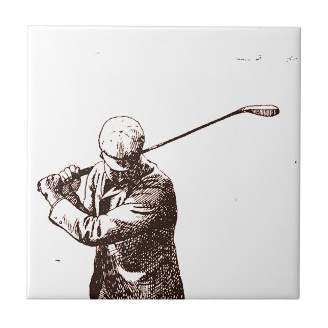 Azulejo De Cerámica Enojado para el golf (Frente)