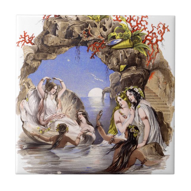 Azulejo De Cerámica Ensenada de la sirena (Frente)