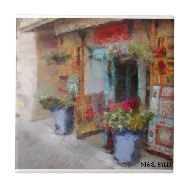 Azulejo De Cerámica Entrada de Santa Fe (Frente)