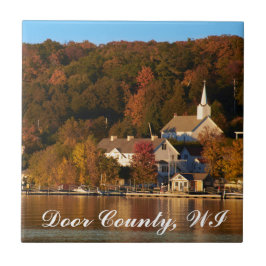 Azulejo De Cerámica Ephraim, Wisconsin en la puesta del sol