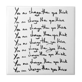 Azulejo De Cerámica ¡Eres más FUERTE de lo que piensas!