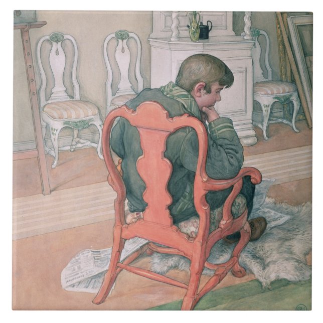 Azulejo De Cerámica Esbjorn que convalece (Frente)