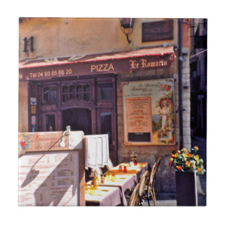 Azulejo De Cerámica Escena francesa del café